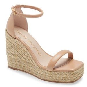 Stuart Weitzman Nudist Espadrille Wedges Size 10